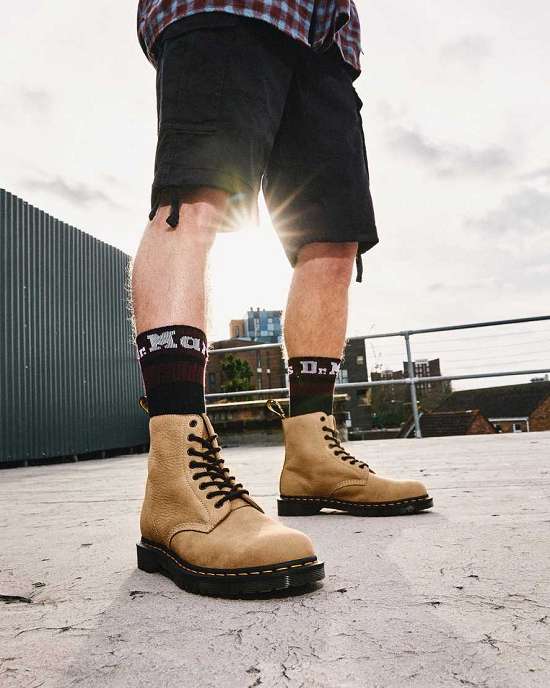 Botines Dr. Martens 1460 Pascal Nubuck Mujer Kaki MX-97105